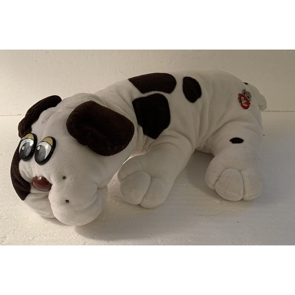 Pound Puppies Puppy Dog White Brown Large Plush Stuffed Animal 18" Vintage READ - Picture 1 of 11